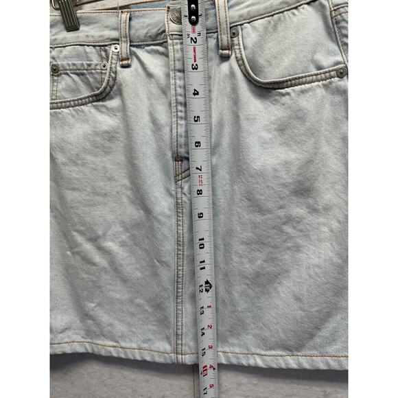 Rag & Bone High Rise Mini Skirt Primrose Light Denim Size 25 Festival Concert - Picture 6 of 11